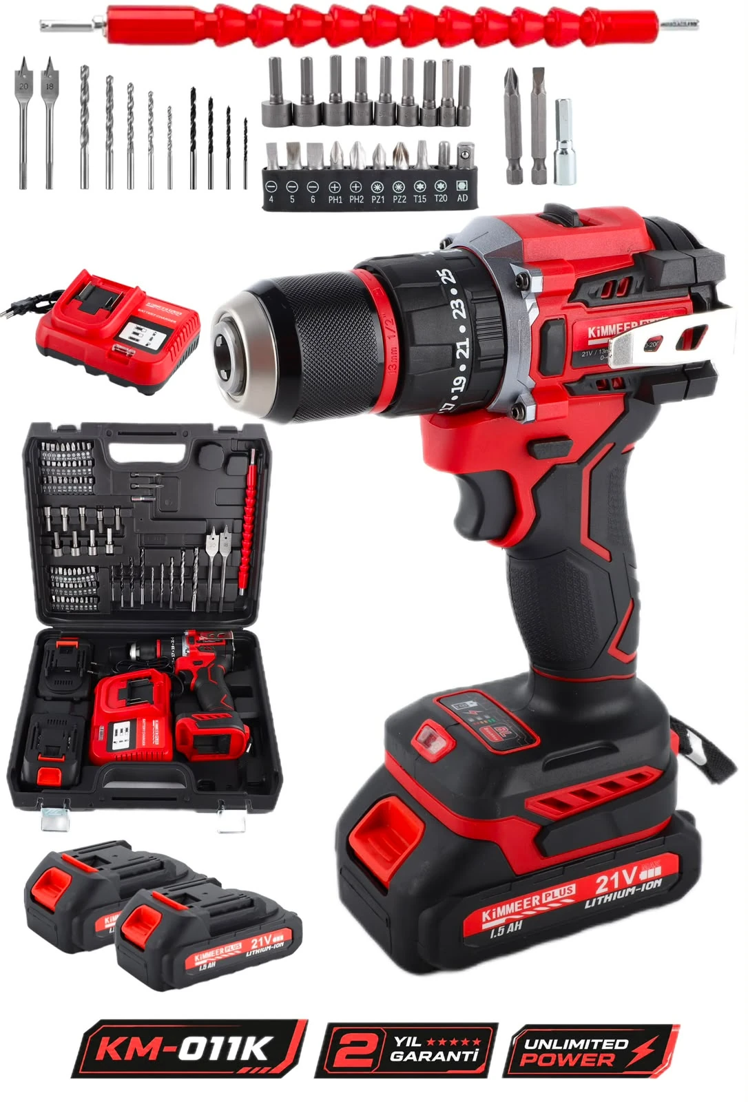 kimmer pro şarjlı vidalama 21v