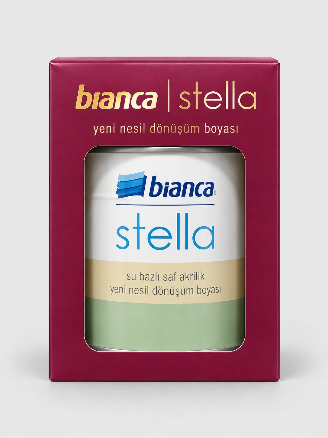 stella su bazlı saf akrilik boya vizon gri 0180 1 lt