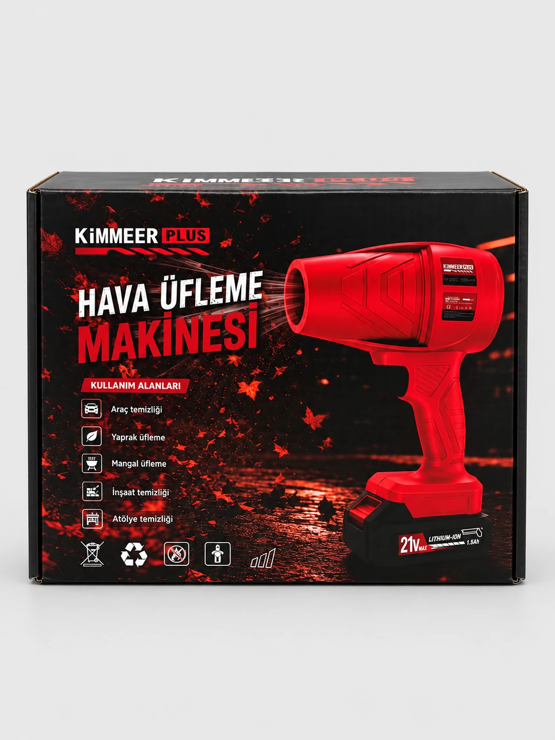 kimmeer şarjlı jet fan hava üfleme 21v